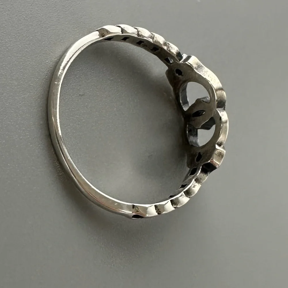 Sterling Silver Handcuff Ring | Edgy Stackable Band